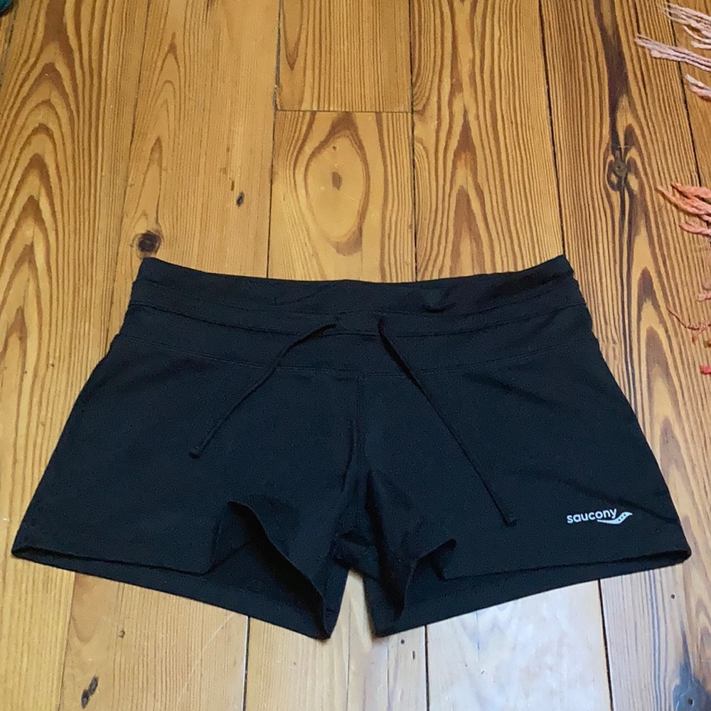Black athletic shorts
